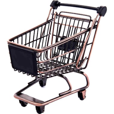 Mira Mini Cart Decor Novelty, Bronze/Black