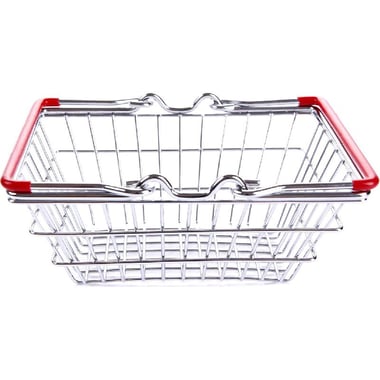 Mira Mini Basket Decor Novelty, Silver/Red