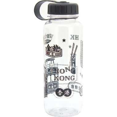 WEMUG Water Bottle, "Hong Kong", Cold, 500.00 ml ( 17.60 oz ), Clear