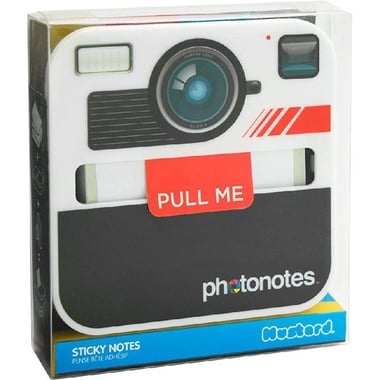 Mustard Photonotes Camera Shapes Sticky Notes Stationery Set, 100 Sheets, Assorted Color