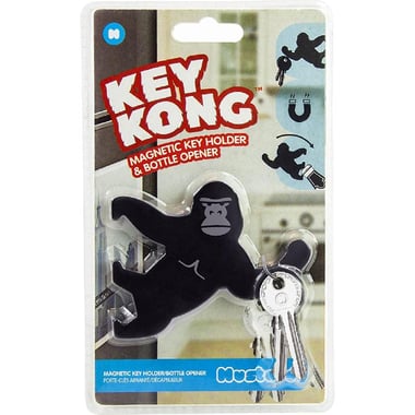 Mustard Key Kong Key Holder & Bottle Opener Keychain, Black