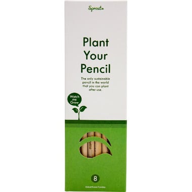 سبروت "Plant Your Pencil" علبة أقلام رصاص، HB، متوسط، 8‎ قطع