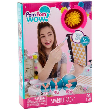 Pom Pom WOW!, Sparkle Pack, 55 Pom Poms, Craft Activity Kit