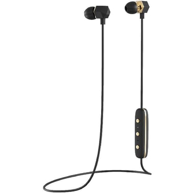 Happy Plugs Ear Piece In-Ear Earphones, Bluetooth, In-line Microphone, Black/Gold