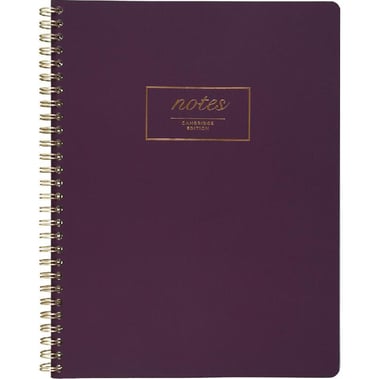 Cambridge Notes Notebook, 7" X 9.5", 160 Pages (80 Sheets), 1 Subject, Single Ruled, Purple