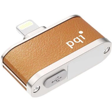 PQI InstaShot OTG Drive (Lightning/USB), 32 GB, Brown