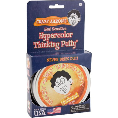 Crazy Aaron's Putty Hypercolor Sunburst Slime Toy, Vibrant Orange, 2 Years and Above
