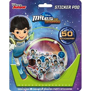 Disney Miles from Tomorrow Stickers, Sticker Pod, Puffy, 50 Pieces