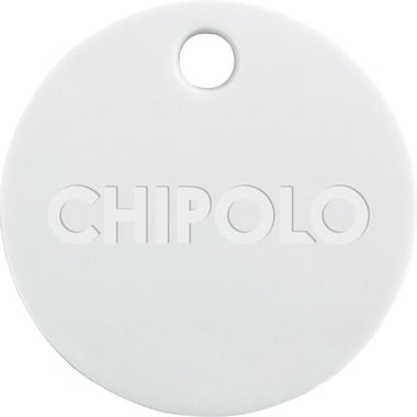 Chipolo Plus Tracker (Bluetooth) Smartphone Security Device, for Most Smartphones with Bluetooth, White