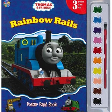 Thomas & Friends Rainbow Rails Poster Paint Book