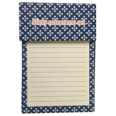 Roco Trendy Self Stick Notes, Printed Pattern, 150 Notes, Blue/White