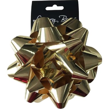 Gift Self Stick Bows, Metallic Gold, Satin