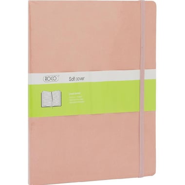 روكو فينزي دفتر مذكرة، باستيل، 19 × 25 سم، ورقة 96، مسطر، لون الخوخ