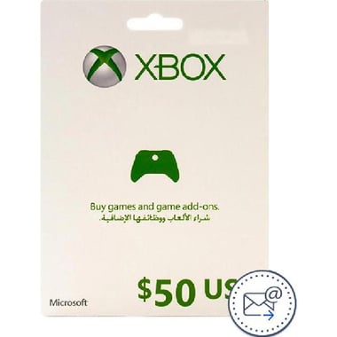Microsoft (K4W03295) 50$ Xbox Live Payment and Recharge Card (Delivery by eMail), Digital Code (USA)