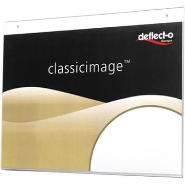 Deflecto ClassicImage Sign Holder, A4, Wall Mount, Acrylic, Clear