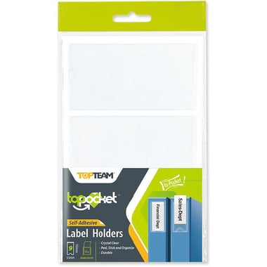 Top Team Self Adhesive Document Holder, Filing Strip, Clear