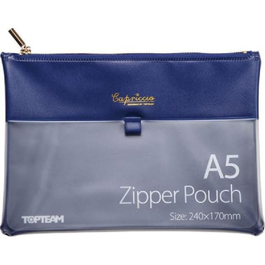 Capriccio Document Pouch, A5, Topload Opening, Blue