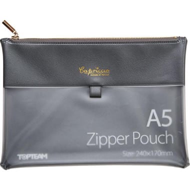 Capriccio Document Pouch, A5, Topload Opening, Grey