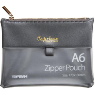 Capriccio Document Pouch, A6, Topload Opening, Grey
