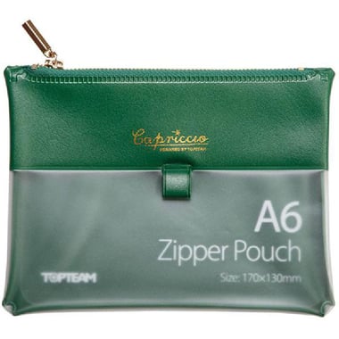 Capriccio Document Pouch, A5, Topload Opening, Green
