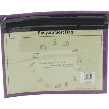 Roco EasyZip Zip Pouch, A5, Single Pocket, Purple