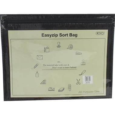 Roco EasyZip Zip Pouch, A5, Single Pocket, Black