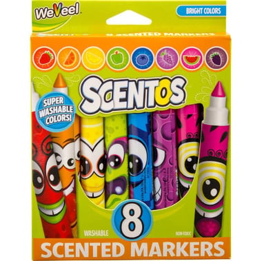 WeVeel Scentos Scented Color Marker (Washable), Assorted Color, 8 Colors
