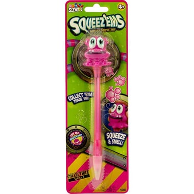 WeVeel Scentos Squeeze'Ems Smelly Monsters Rollerball Pen, Blue Ink Color, 0.7 mm, Ballpoint,