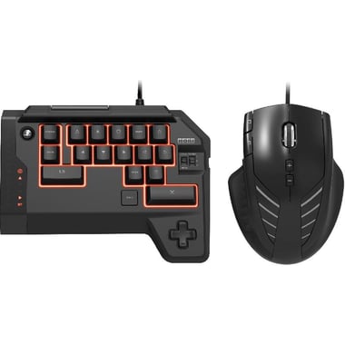 HORI TAC (Tactical Assault Commander) Four Type K2 Gaming Keypad and Mouse, Wired, for PlayStation 4/Gaming Laptop/Gaming Desktop All-in-One/Gaming CPU, Black