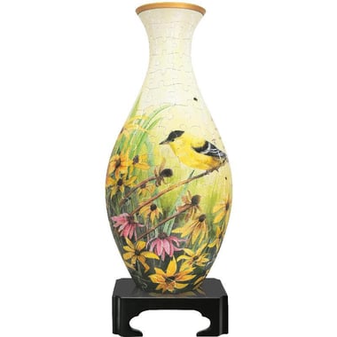 Pintoo Goldfinches Vase with Cup 3D Puzzle, 160 Pieces, 6 Years and Above