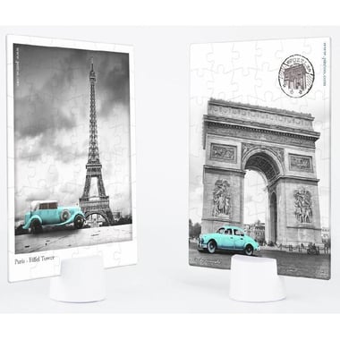 Pintoo Paris Vacation, Double Sided with Stand Picture Puzzle, 48 Pieces, 6 Years and Above