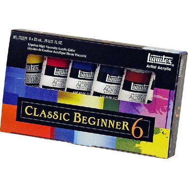 Liquitex Classic Beginner 6 Heavy Body Acrylic Color, 6 Pieces