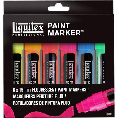 Liquitex Professional Paint Marker, 15 mm Chisel Tip, Flourescent