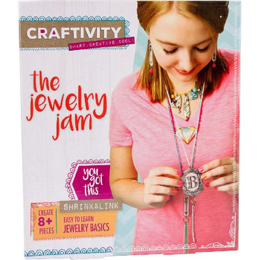 Creativity for Kids Craftivity The Jewelry Jam - You Got This, Shrink & Link Cosmetics & Fashion Activity Set, English, 8 Years and Above
