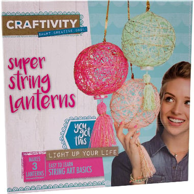 Creativity for Kids Craftivity Super String Lanterns - You Got This, Light Up Your Life Arts and Crafts Learning Activity Set, English, 14 Years and Above