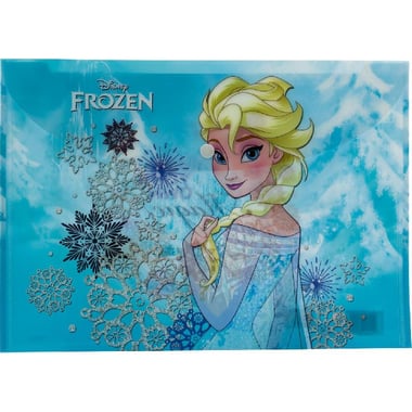 Disney Frozen II File Envelope, A4, Single Pocket, Aqua Blue