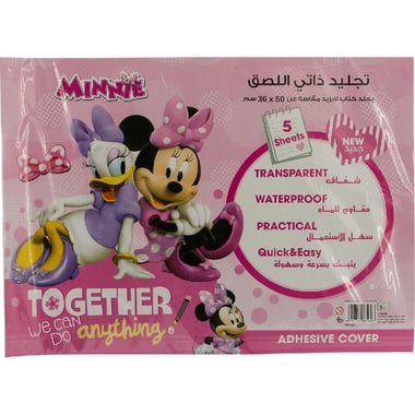 Disney Minnie Sheet Book Cover, Pink, 36.00 cm ( 14.17 in )X 50.00 cm ( 1.64 ft )