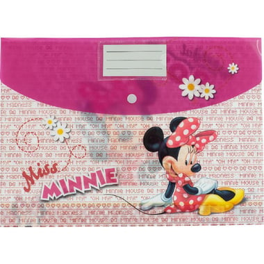 Disney Minnie File Envelope, A4, Single Pocket