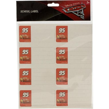 Disney Cars Name Labels, 10 Stickers