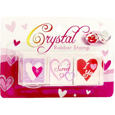 Crystal Stamp, Heart 1, Assorted Ink Color