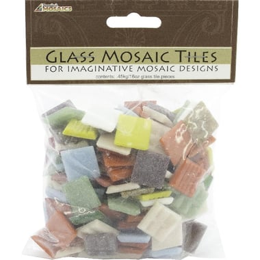 Glass Mosaic, Assorted Color, Venetian Tile, Square, 16 Oz/Pack, 1.9 X 1.9 cm