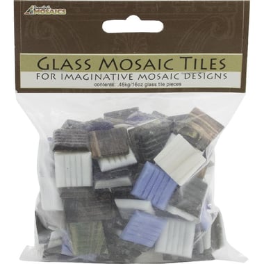 Glass Mosaic, Assorted Color, Gold Veined Venetian, Square, 16 Oz/Pack, 1.9 X 1.9 cm