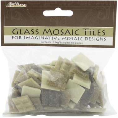 Glass Mosaic, Assorted Color, Desert Mix Venetian, Square, 8 Oz/Pack, 1.9 X 1.9 cm