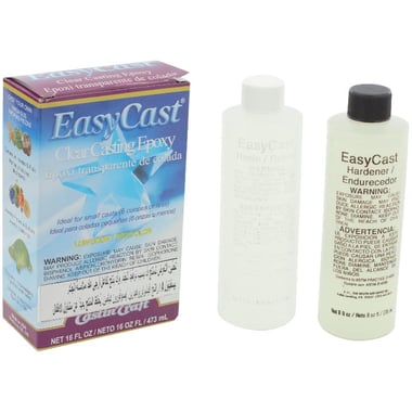 Environmental Technology EasyCast Clear Casting Epoxy, Plaster, Ideal for Small Cast (6 oz Less), Clear Gloss, 16.00 oz ( 454.61 ml ),
