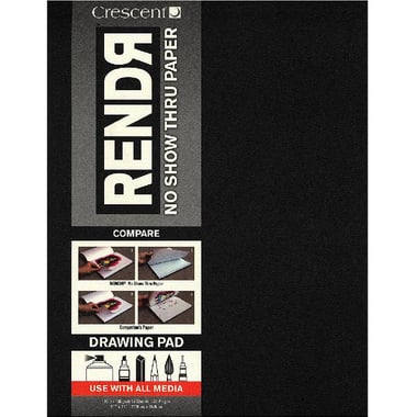 Crescent RENDR Sketch Book, Hard Back, 180 gsm, White, 11" X 14", 16 Sheets