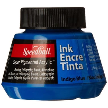 Speedball Super Pigmented Acrylic Ink for Calligraphy Pen, Blue, 2.00 oz ( 56.83 ml )