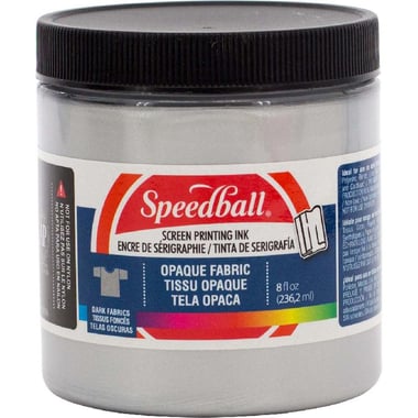 Speedball Textile Ink Screen Printing, Silver, 8.00 oz ( 227.30 ml ),