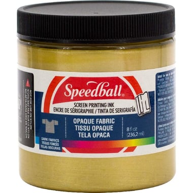 Speedball Textile Ink Screen Printing, Gold, 8.00 oz ( 227.30 ml ),