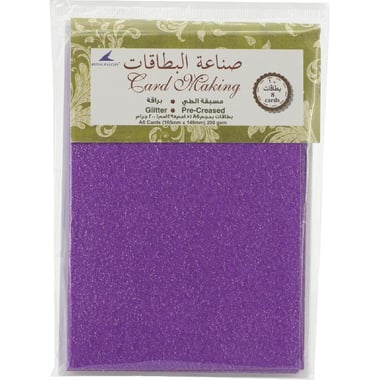 Royal Falcon Card Set, Plain Glitter, Purple