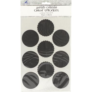 Royal Falcon Chalk Sticker, Round, Black